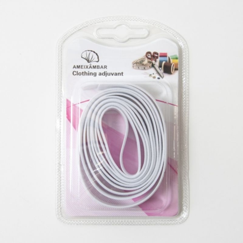 Strikk hvit, 15mm 